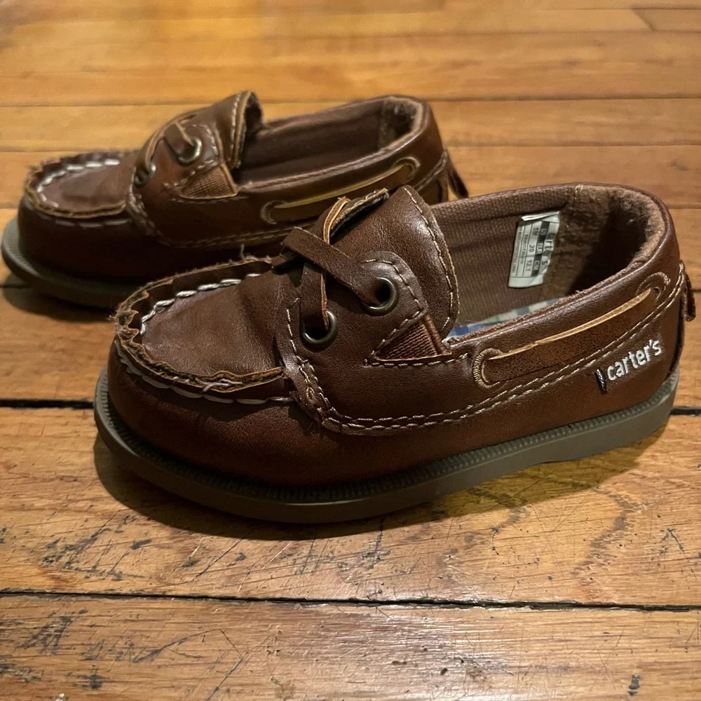 Carter’s Brown Leather Toddler Loafers